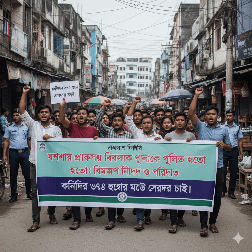 যশোরে প্রকাশ্য দিবালোকে রানা প্রতাপকে নির্মম হত্যা: জনরোষ ও BMJP ৪৮ ঘণ্টার আল্টিমেটাম – প্রশাসন কি ব্যর্থ?